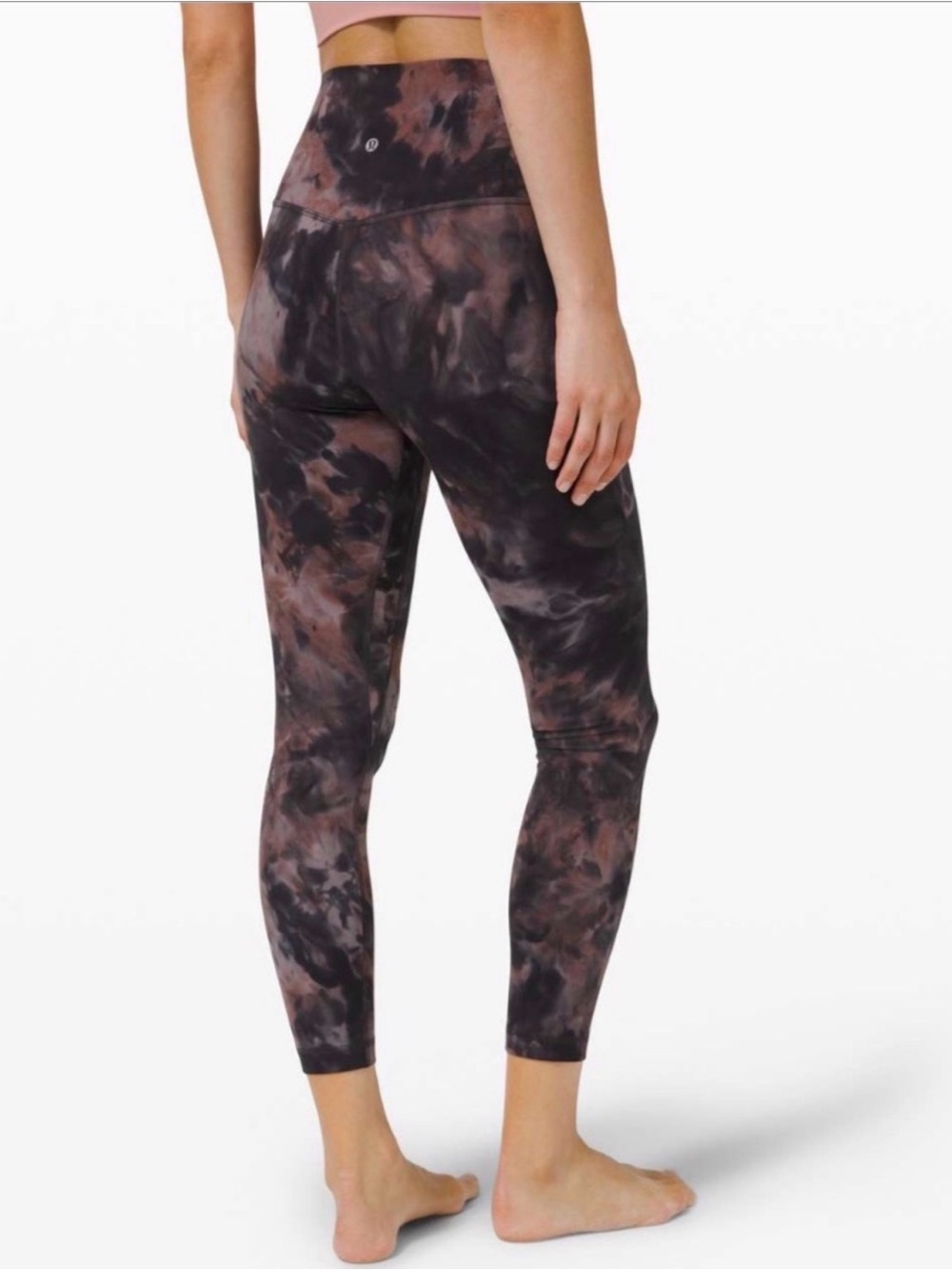 Lulu Lemon High-Waist Tie-Dye align Leggings - rose/Black